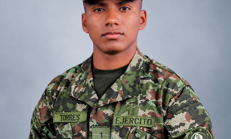 Soldado Idel José Torres Herrera, cuyo cuerpo fue entregado al CICR tras combates en El Tambo, Cauca.
