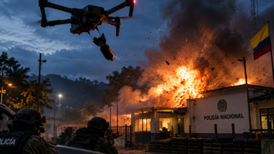 Photo of ¡Ataque con drones explosivos! Disidencias arremeten contra estación de Policía en Jamundí