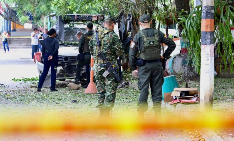 Operativo de las autoridades tras la explosión en el sector de El Escobal, en Cúcuta.