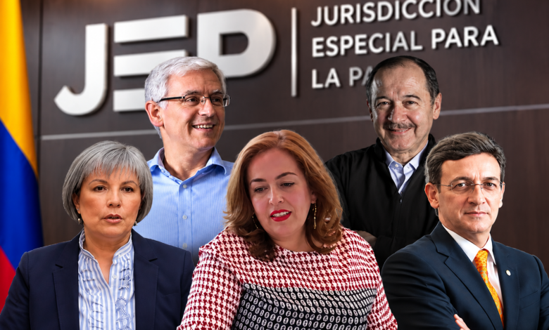 Denuncia a cinco magistrados de la JEP por presunta inactividad judicial en Colombia. Título de imagen: Denuncia contra magistrados de la JEP.